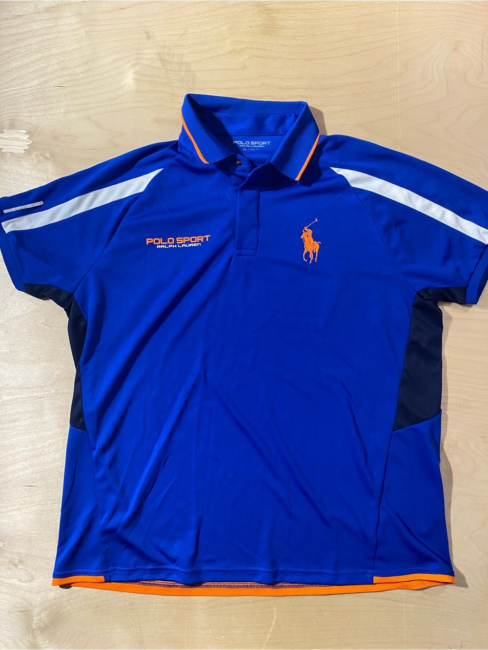 Ralph Lauren Polo Sport Blue Polo with Orange Accents XL (BD)